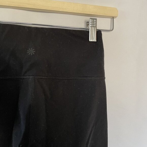 Athleta women's size XS leggings black athletic hidden pocket nylon spandex - Picture 6 of 8